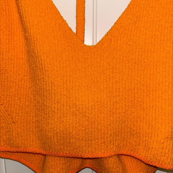 Rag & Bone Ribbed Orange Cotton Tank Top Seen on TV Size Large NWT - Picture 5 of 9